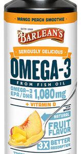 Suplementos Barlean&quots Mango Peach Omega 3 Óleo De Peixe 240m