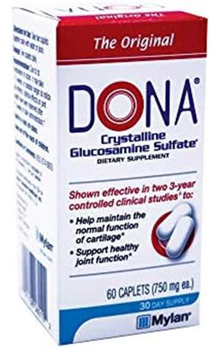 Sulfato De Glucosamina Cristalina Dona, 750 Mg, 60 Contagen - Imagem 2