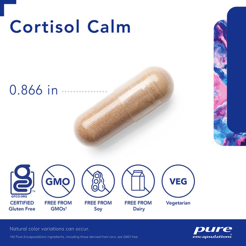 Suplemento Pure Encapsulations Cortisol Calm 60 Cápsulas - Imagem 3