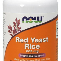 Now Foods Arroz Com Fermento Vermelho 600 Mg, Contagem De 24