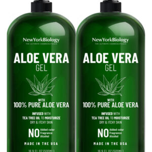Gel De Aloe Vera New York Biology Para Rosto, Pele E Cabelo