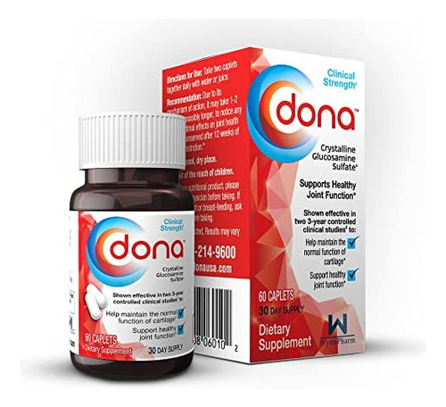 Sulfato De Glucosamina Cristalino Dona, 750 Mg, Pílulas De - Imagem 2