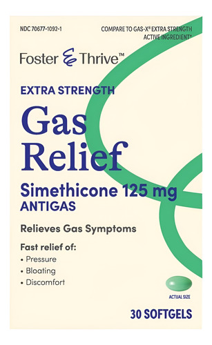 Cápsulas Gelatinosas Gas Relief Extra Strength 125 Mg 30 Cad - Imagem 2