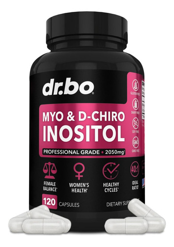 Cápsulas De Suplemento De Myo-inositol E D-chiro Inositol -