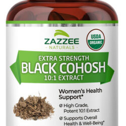 Suplemento Zazzee Usda Organic Black Cohosh 3000 Mg 120 Cáps
