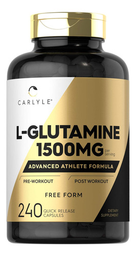 Cápsulas De Glutamina Carlyle L | 1500mg | Contagem 240 | S
