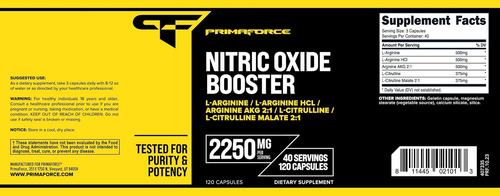 Primaforce Booster De Óxido Nítrico (2.250 Mg, 120 Cápsulas) - Imagem 5