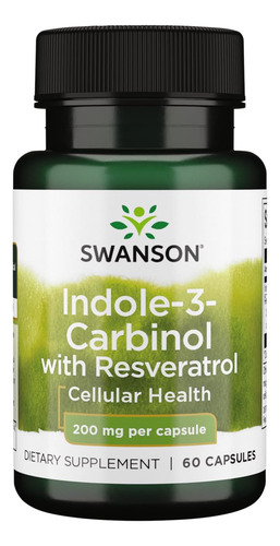 Suplemento Swanson Indole-3-carbinol Com Resveratrol 200mg