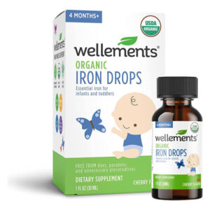 Suplemento Wellements Organic Iron Drops 30ml Para Bebês