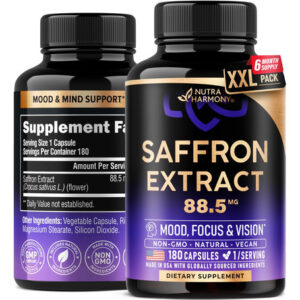 Suplemento Nutraharmony Extrato De Açafrão 88,5 Mg 180 Cápsu