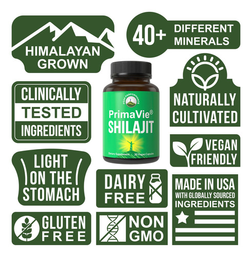 Suplemento Peak Performance Primavie Purified Shilajit Capsu - Imagem 4