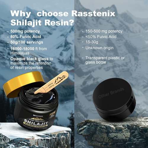Shilajit 500 Mg - Resina Shilajit Orgânica Pura Do Himalaia - Imagem 3