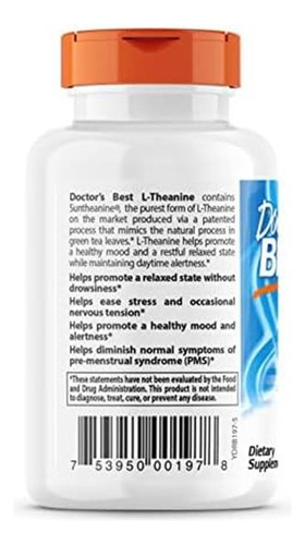 Doctors Best L-theanine Contém Suntheanine, Ajuda A Reduzi - Imagem 3
