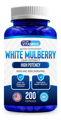 Suplemento We Like Vitamins White Mulberry 1000mg 200 Capsul - Imagem 8