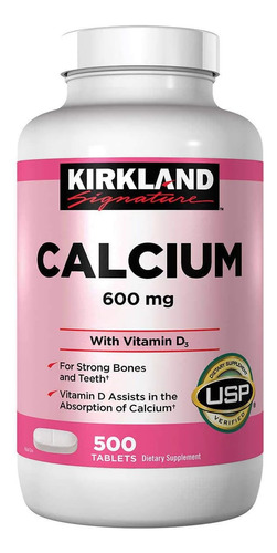Cálcio 600mg Com Vitamina D3 500 Comprimidos Importados Dos