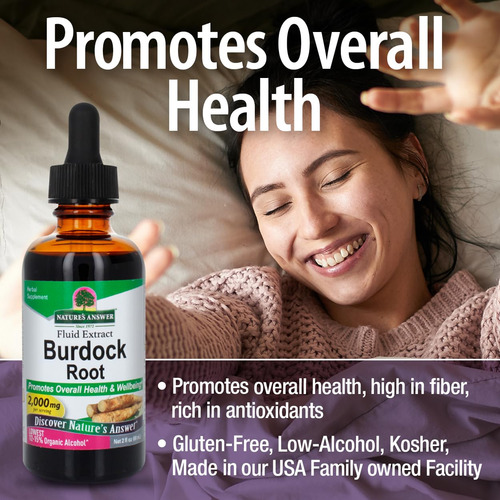 Suplemento Nature"s Answer Bardock Root 60ml Super Concentra - Imagem 4