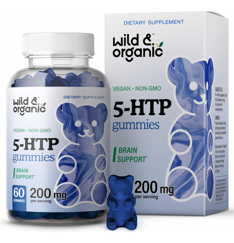 Suplemento Wild & Organic 5-htp 200mg Mood Gummies 60 Vegan