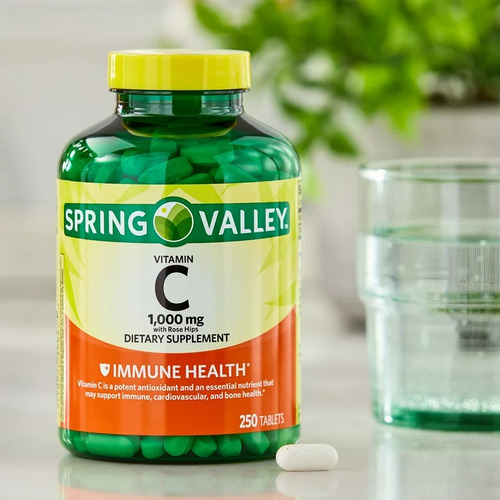 Vitamina C 1000 Mg De Rosa Mosqueta Branca Spring Valley 250 Sabor Neutro - Imagem 14