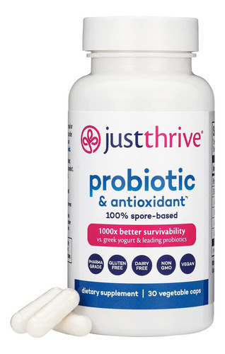 Suplemento Just Thrive Probiótico Suprimento De 30 Dias