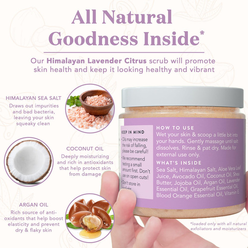 Esfoliante Corporal Bare Botanics Lavender Grapefruit 700ml - Imagem 5