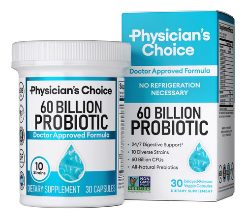 Probióticos Physician"s Choice 60 Bilhões De Cfu 10 Cepas 30