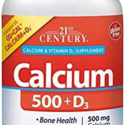 Comprimidos De Cálcio 500 Mg Mais D3 Do Século 21, Contagem