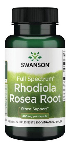 Raiz De Rhodiola Rosea De Espectro Completo 400 Mg 100 Cápsu - Imagem 2