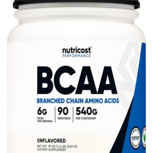 Suplemento Em Pó, Nutricost, Bcaa, Sem Sabor, 540 G