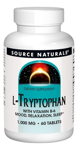 L-triptofano Com Vitamina B-6 1000 Mg 60 Comprimidos Da Sour