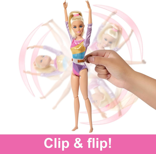 Conjunto De Ginástica Barbie Careers Com Boneca Gymnast Fash - Imagem 3