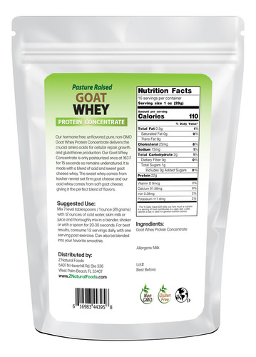 Proteína Em Pó Z Natural Foods Concentrado De Soro De Leite - Imagem 2