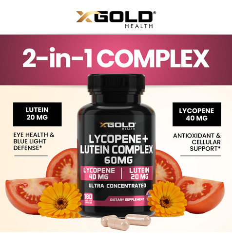 Suplemento X Gold Health Licopeno 60 Mg + Luteína 20 Mg 180 - Imagem 4