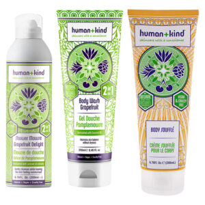 Kit De Mousse De Banho Human+kind, Sabonete Líquido E Creme