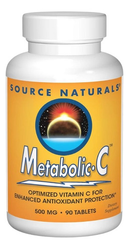 Metabolic C 500mg 90 Comprimidos Da Source Naturals