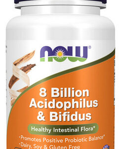 8 Bilhões De Acidophilus E Bifidus 60 Cápsulas Da Now Foods