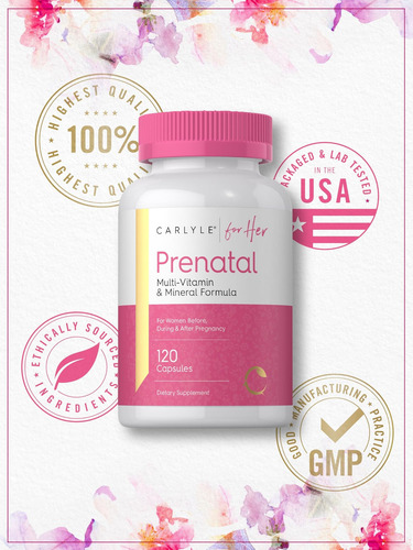 Vitaminas Pré-natais Carlyle Para Mulheres | 120 Cápsulas | - Imagem 6