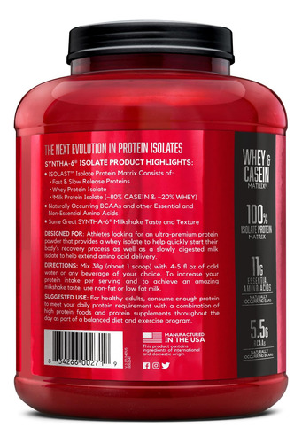 Bsn Syntha-6 Isolar Proteína Em Pó, Proteína De Manteiga De - Imagem 9
