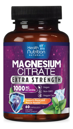 Suplemento Saúde Nutrição Naturals Citrato De Magnésio 1000m