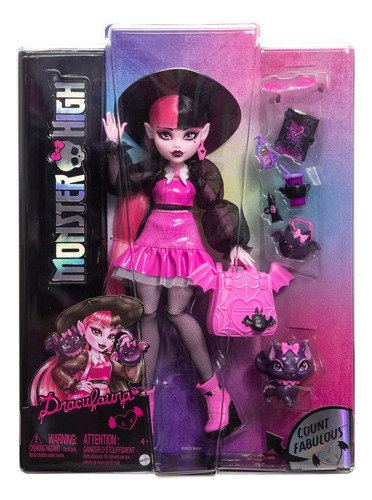 Boneca Monster High Draculaura Com Gato-morcego De Estimação - Imagem 5