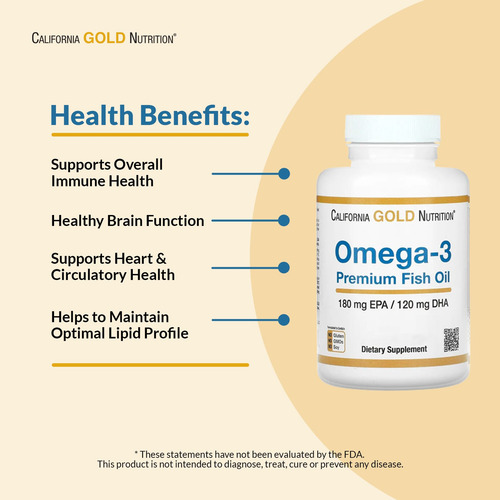 California Gold Nutrition Ômega-3 1100 Mg 100 Cápsulas Gelat - Imagem 4