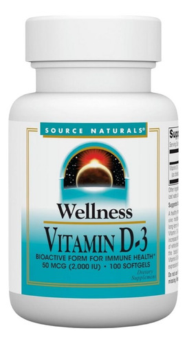 Vitamina D-3 2000 Ui Para Bem-estar 100 Cápsulas Gelatinosas