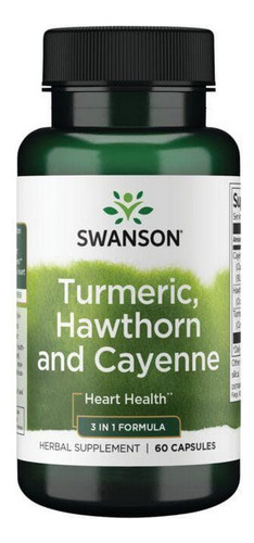 Cúrcuma, Espinheiro E Pimenta Caiena 60 Cápsulas Da Swanson