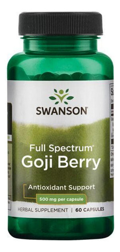 Full Spectrum Goji Berry 500 Mg 60 Cápsulas Da Swanson Vitam