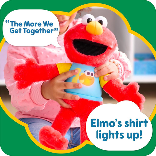 Elmo De Pelúcia Sesame Street De 33 Cm Sing-along Com Luzes - Imagem 3
