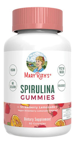 Limonada De Morango Com Espirulina 60 Gomas Da Maryruth's