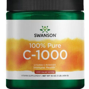 Vitamina C 100% Pura Em Pó 1000 Mg 16 Onças Da Swanson Vitam