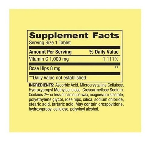 Vitamina C 1000 Mg De Rosa Mosqueta Branca Spring Valley 250 - Imagem 2