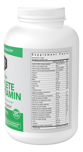 Suplemento Completo Multivitamínico Adulto 50+ 400 Tablets - Imagem 2