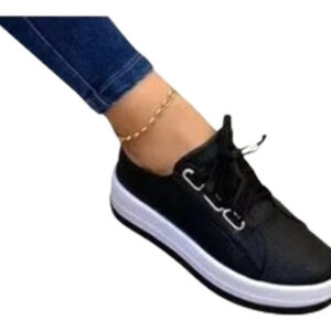 Sapatos Sapatos Casuais Com Plataforma E Bico Redondo Para