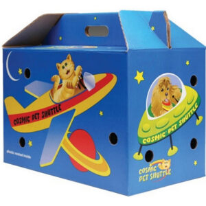 Porta-papelão Cosmic Catnip Pet Shuttle Pequeno - 15,5 Poleg